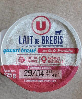 Yaourt Brass Brebis Sur Lit De Framboise U, 3% De MG