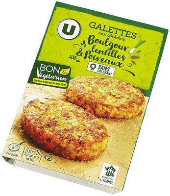 Galette Boulgour, Lentilles, Poireaux,