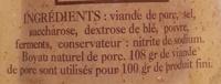 Saucisse De Morteau Ingredients