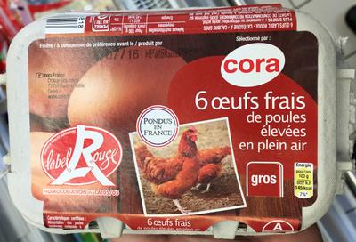 6 Oeufs Frais De Poules Leves En Plein Air Gros