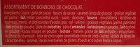 Assortiment De Bonbons De Chocolat Ingredients