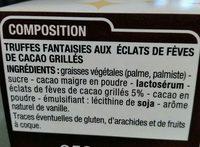 Truffes Fantaisies Ingredients