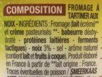 Fromage  Tartiner Aux Noix Ingredients