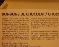 Chocolats Fourrs Pralin Ingredients