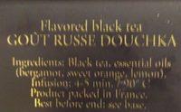 Th Noir Parfum - Got Russe Douchka Ingredients
