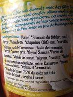 Raviolis Au Buf Sauce Italienne Ingredients