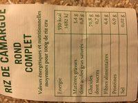 Riz De Camargue Ingredients