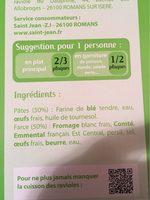 Ravioles Ingredients