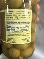 Brin Olivier Olive Vertes Farcies Anchois 200G Ingredients