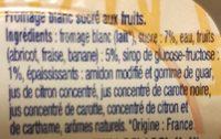 Alsace Lait Fromage Blanc Aux Fruits Ingredients