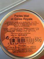 Perle Miel Et Gelee Royale Ingredients
