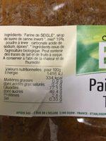 Pain D'pice Au Miel Tranch Ingredients