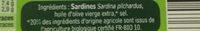 55G Filets De Sardine Ingredients