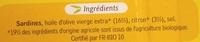Sardines De Bretagne  L'huile D'olive Et Citron Issus De L'agriculture Biologique Ingredients