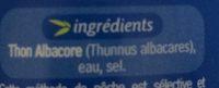 Thon Au Naturel Pch  La Ligne Ingredients