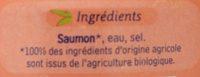Saumon Au Naturel Ingredients