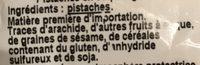 Pistaches Grilles Ingredients