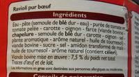 Ravioli Pur Buf Leader Price Ingredients