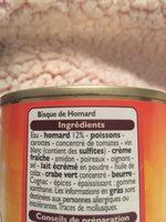 Bisque De Homard Ingredients