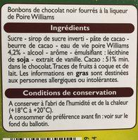 Chocolat Noir Fourr  La Liqueur Ingredients