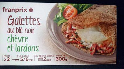 2 Galettes Au Bl Noir Garnies De Lardons Et De Chvre