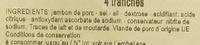 Jambon Cru Ingredients