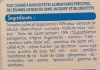 Tortis, Noix De Saint-Jacques* Et Crevettes Ingredients
