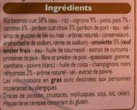 Riz Cantonais Ingredients