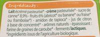 Fromage Frais Aux Fruits Ingredients