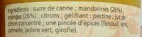 Confiture Extra Oranges Mandarines Ingredients