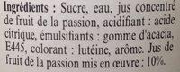 Sirop Fruit De La Passion Ingredients