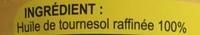 Huile De Tournesol Ingredients
