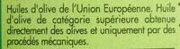 Huile D'Olive Vierge Extra, La Verte Puissante (Offre Saisonnire) Ingredients