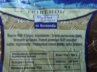 Beurre De Baratte D'isigny Tribehou Ingredients