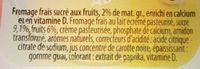 Fromage Frais 3,1 % Fruits Pulpe Ingredients