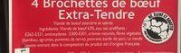 4 Brochettes De Boeuf Extra-tendre Ingredients