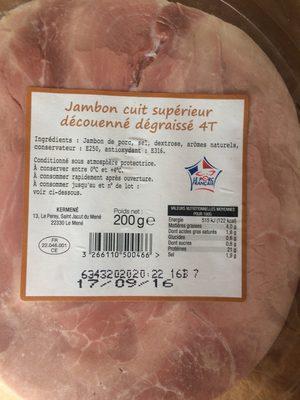 Jambon Cuit Suprieur Dcouenn