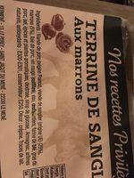 Terrine De Sanglier Aux Marrons Ingredients