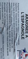 Araigne  L'espagnole Ingredients