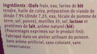 Suprme Souffls Volaille - Morilles Ingredients