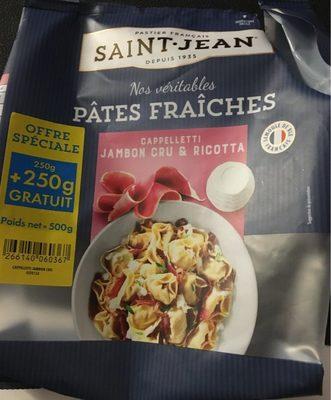 Pates Fraiches Cappelletti Jambon Cru Et Ricotta