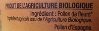 Pollen De Fleurs En Pelotes Ingredients