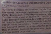 Queues De Crevettes Ingredients