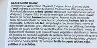Glace Mont Blanc Glace Vanille Bourbon, Rubans  La Crme De Marron, Clats De Meringue Ingredients