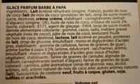 Histoires De Glaces Glace Parfum Barbe  Papa Le Bac De 750 Ingredients