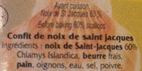Confit De Noix De Saint Jacques Ingredients