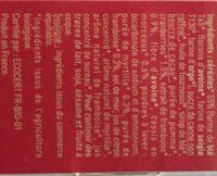 Biscuits P'tit Dj' Bio - Crales Et Fruits Rouges Ingredients
