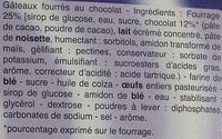 14 Mini-gteaux Fourrs Chocolat Ingredients