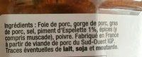 Terrine De Campagne Au Piment D'espelette Ingredients