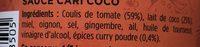Sauce Cari Coco Ingredients